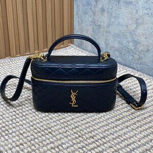 Yves Saint Laurent Black Shoulder Tote Bag